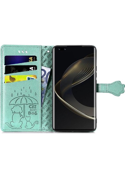 Huawei Nova 11 Pro Karikatür Hayvanlar Için Kısa Kayış Kapak Kılıfı (Yurt Dışından)