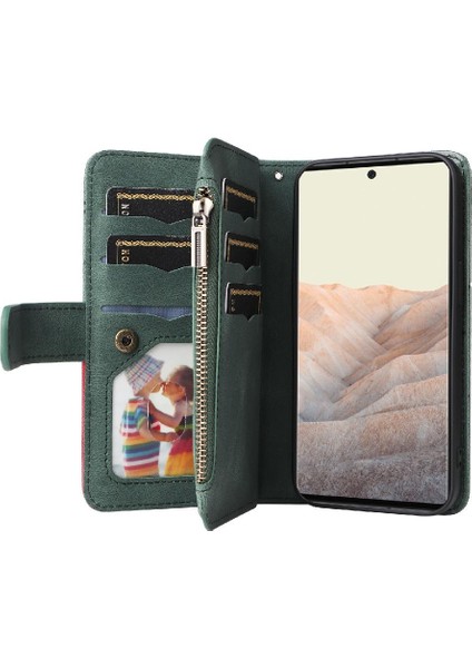 Google Piksel 6 Pro Dokuz Kart Yuvaları Için Kılıf Kickstand Koruyucu Fermuar (Yurt Dışından)