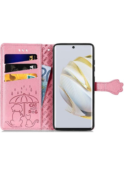 Huawei Nova 10 Için Kılıf Kapak Kapak Karikatür Hayvanlar Darbeye Deri (Yurt Dışından)