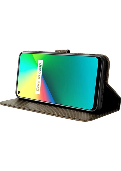 Realme C17 Için Kılıf Kapak Kickstand Manyetik Cüzdan Kart Tutucu (Yurt Dışından) fırsatları