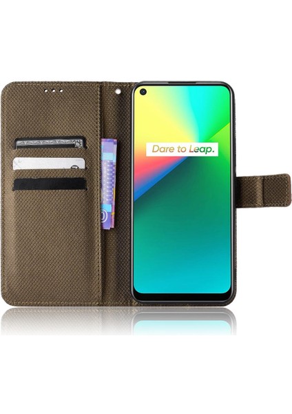Realme C17 Için Kılıf Kapak Kickstand Manyetik Cüzdan Kart Tutucu (Yurt Dışından) indirimleri