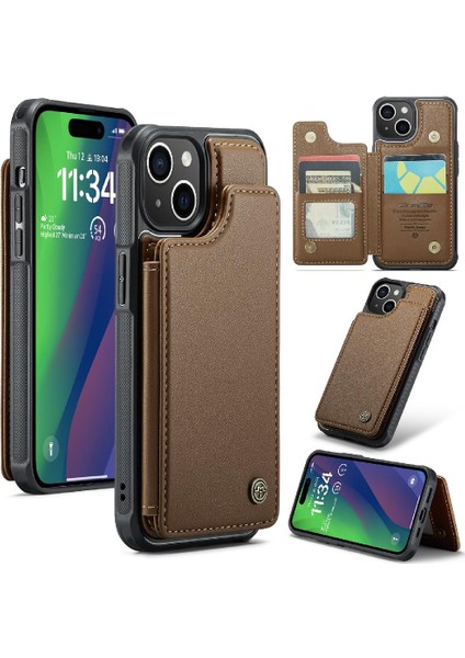 IPhone 15 Için Caseme Cüzdan Durumda Kickstand Pu Deri Kart Tutucu Ince (Yurt Dışından)