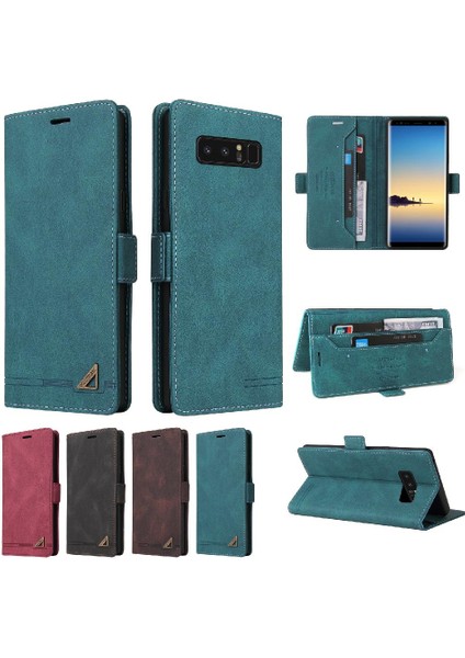 Samsung Galaxy Note8 Iki Kart Yuvaları Premium Deri Kickstand Için Kılıf (Yurt Dışından)
