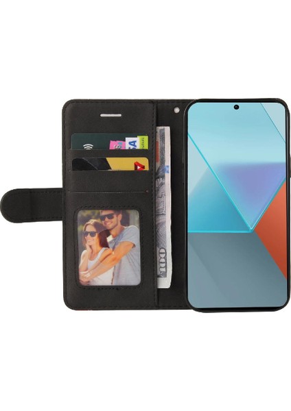 Xiaomi Redmi Not Için Kılıf 13 Pro 5g Iki Renkli Dikiş Pu Deri Flip (Yurt Dışından)