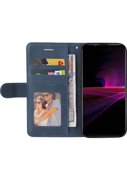 Sony Xperia 1iii Iki Renkli Dikiş Kickstand Koruyucu Kılıf (Yurt Dışından) modelleri