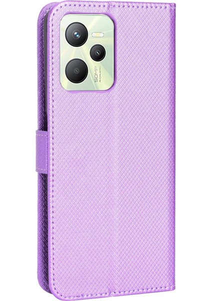 Realme C35 Kickstand Kapak Kart Tutucu Manyetik Cüzdan Için Kılıf (Yurt Dışından) modelleri