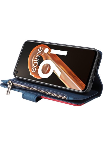 Kart Yuvası Standı Fermuar Cüzdan Tarzı Dokuz Kart ile Oppo A36/A76 Için Kılıf (Yurt Dışından)