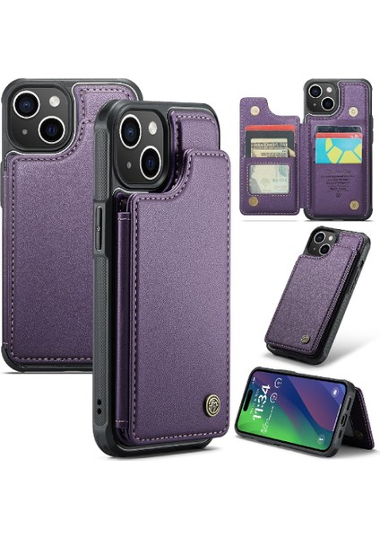 IPhone 15 Artı Kickstand Ince Darbeye Dayanıklı Durumda Pu (Yurt Dışından)