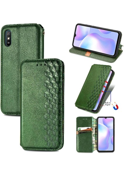 Xıaomı Redmi 9A Deri Kılıf Zarif Iş Cüzdan Fonksiyonu (Yurt Dışından)