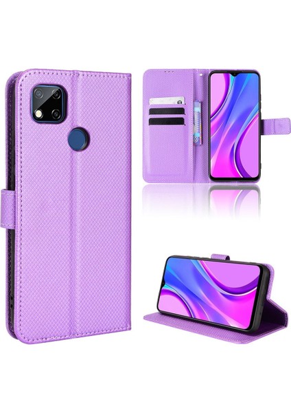 Xiaomi Redmi 9c Kickstand Manyetik Cüzdan Kart Tutucu Kapak Için Kılıf (Yurt Dışından)