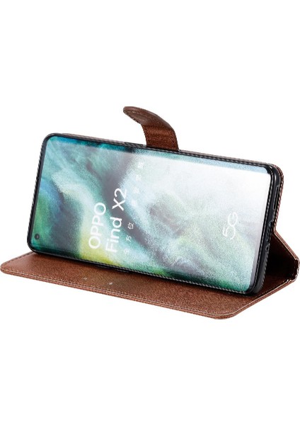Kart Yuvası Yüksek Kaliteli Deri Klasik ile Oppo Bulmak X2 Için Flip Case (Yurt Dışından)