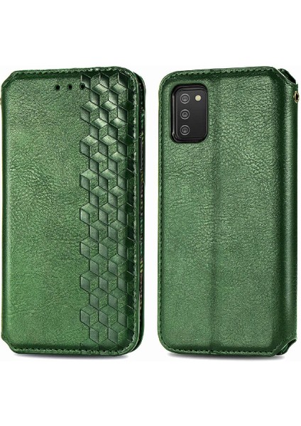 Samsung Galaxy A02S Için Kılıf Moda Tasarım Deri Kılıf Cüzdan Fonksiyonu (Yurt Dışından)