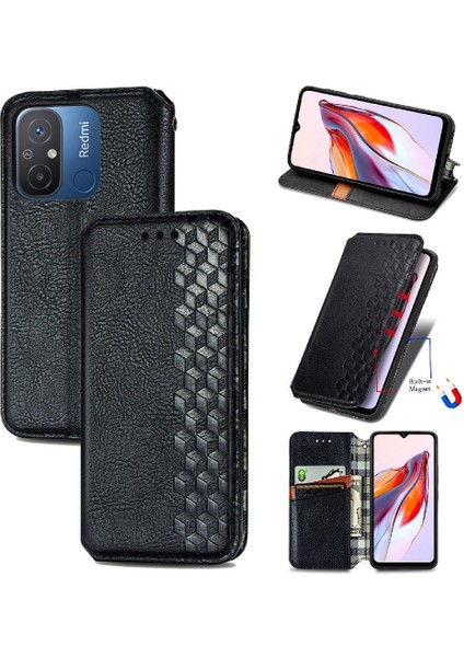 Xıaomı Redmi 12C Deri Kılıf Moda Tasarımı Zarif Iş Için Kılıf (Yurt Dışından)