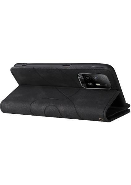 Oppo Için Kılıf A94 5g/reno5 Z 5g Iki Renkli Dikiş Fermuar Cüzdan Tarzı (Yurt Dışından) indirimleri