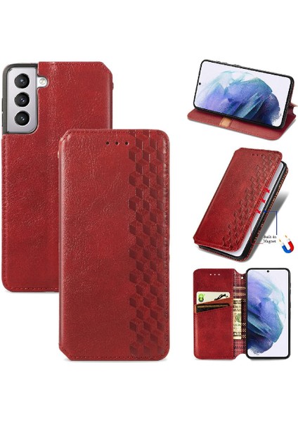 Samsung Galaxy S22 Artı Moda Tasarım Kapak Çevirin Deri Kılıf (Yurt Dışından)