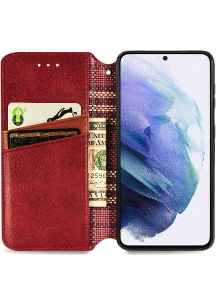 Samsung Galaxy S22 Artı Moda Tasarım Kapak Çevirin Deri Kılıf (Yurt Dışından)