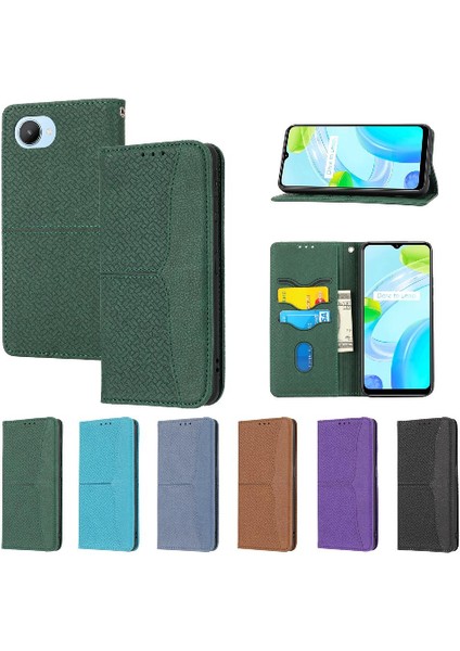 Realme C30/C30S/NARZO 50I Prime Flip Folio Kitap El Cüzdan Kartı Için Kılıf (Yurt Dışından)