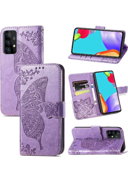 Samsung A52 5g Kanat Kelebek Iş Cüzdan Çok Renkli (Yurt Dışından)