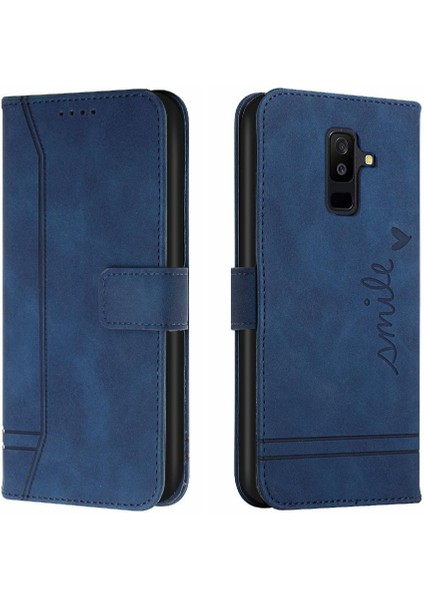 Samsung Galaxy A6 Artı 2018 Için Telefon Kılıfı Pu Deri Flip Folio Cüzdan (Yurt Dışından)