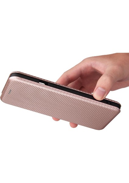Oneplus 9 Için Kılıf Manyetik Karbon Fiber Kart Ekleme Tam Koruma (Yurt Dışından)