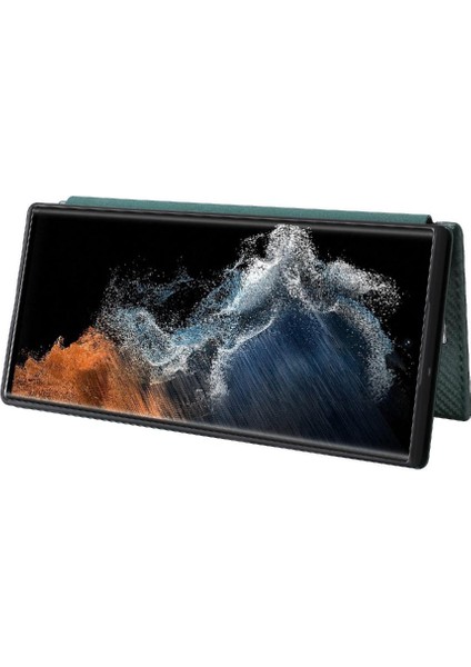Samsung Galaxy S22 Ultra Deri Folio Flip Case Kart Ekleme Için Kılıf (Yurt Dışından) modelleri