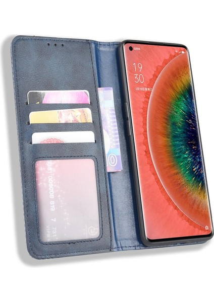 Oppo Bulmak Için Kılıf X2 Cüzdan Manyetik Kapatma Pu Deri (Yurt Dışından)
