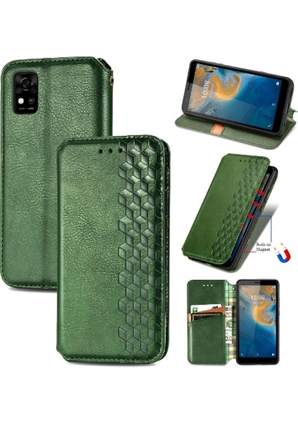 Zte Blade Flip Flip Kapak Zarif Iş Deri Kılıf Cüzdan (Yurt Dışından)
