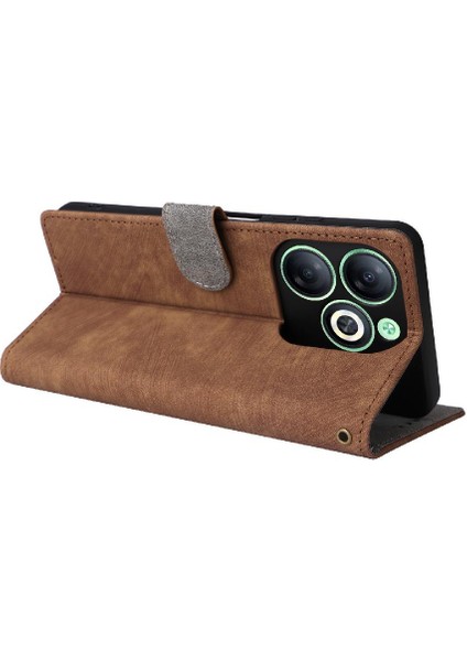 Infinix Akıllı 8/X6525 Kart Yuvaları Için Kılıf Kapak Flip Folio Cüzdan Rfıd Pu (Yurt Dışından)