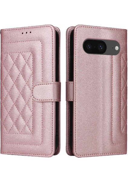 Google Piksel 8 Için Flip Case Darbeye Kapak Deri Kılıf Basit (Yurt Dışından)