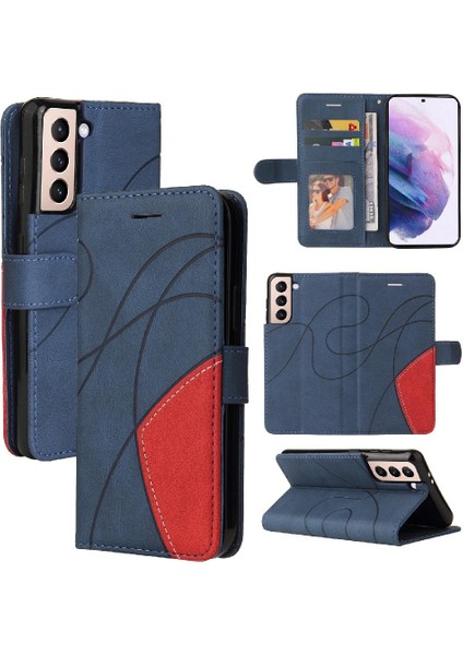 Samsung Galaxy S21 Kickstand Koruyucu Iki Renkli Dikiş Için Kılıf (Yurt Dışından)
