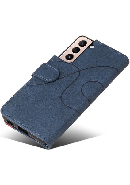 Samsung Galaxy S21 Kickstand Koruyucu Iki Renkli Dikiş Için Kılıf (Yurt Dışından) modelleri