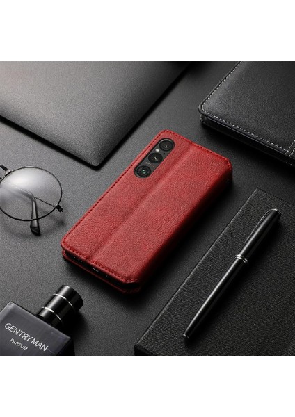 Sony Xperıa 1 V Moda Tasarım Cüzdan Fonksiyonu Için Kılıf Zarif Flip (Yurt Dışından)