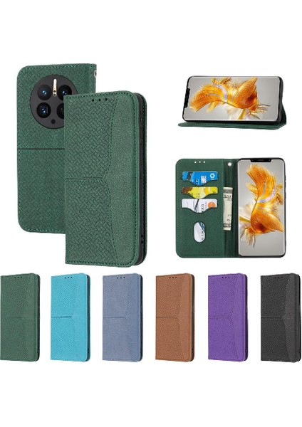 Huawei Mate 50 Pro Için Kılıf El Cüzdan Pu Deri Kapak Kredi Kartı Flip (Yurt Dışından)
