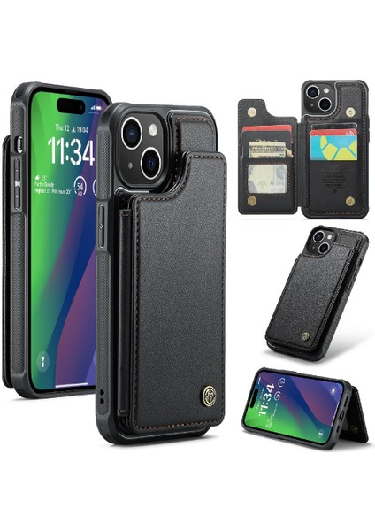 IPhone 15 Artı Kickstand Ince Darbeye Dayanıklı Durumda Pu (Yurt Dışından)