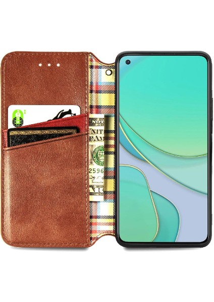 Oneplus 8t Için Kılıf Zarif Iş Deri Kılıf Moda Tasarım Flip (Yurt Dışından) fırsatları