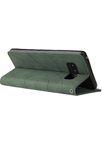 Samsung Galaxy Not 8 Için Kılıf Iki Renkli Dikiş Pu Deri Flip Folio (Yurt Dışından)