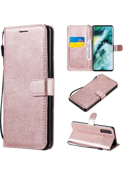Kart Yuvası Yüksek Kaliteli Deri Klasik ile Oppo Bulmak X2 Için Flip Case (Yurt Dışından)