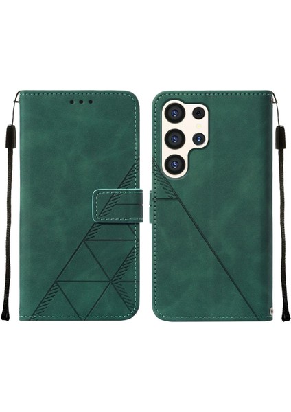 Samsung Galaxy S24 Ultra 5g Için Kılıf Pu Deri Cüzdan Kapak Çevirin Folio (Yurt Dışından)