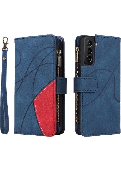 Samsung Galaxy S21 Artı Kickstand Koruyucu Iki Renkli Dikiş Için Kılıf (Yurt Dışından)