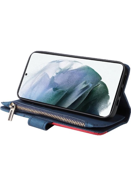 Samsung Galaxy S21 Artı Kickstand Koruyucu Iki Renkli Dikiş Için Kılıf (Yurt Dışından)