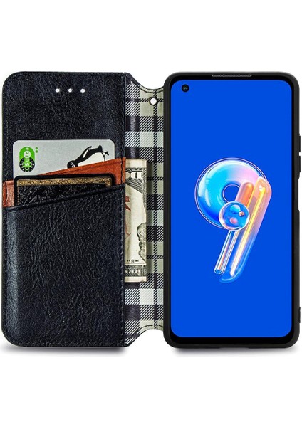 Asus Zenfone 9 Için Kılıf Cüzdan Fonksiyonu Moda Tasarım Deri Kılıf Flip (Yurt Dışından)