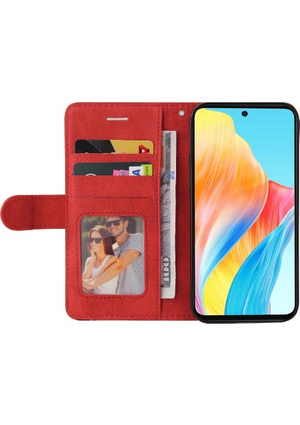 Mays Shop Oppo With 4g Kickstand Koruyucu Pu Deri Flip Folio Kılıf Için Kılıf ile (Yurt Dışından)