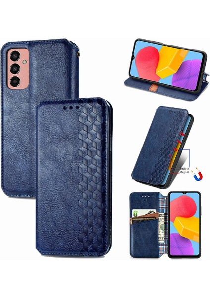 Samsung Galaxy M13 4g Zarif Iş Deri Kılıf Kapak Çevirin (Yurt Dışından)