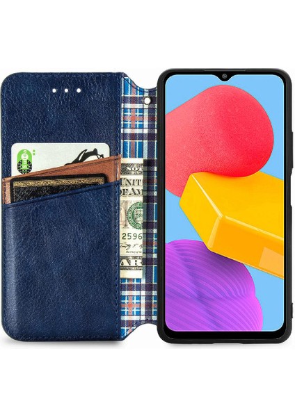 Samsung Galaxy M13 4g Zarif Iş Deri Kılıf Kapak Çevirin (Yurt Dışından) modelleri