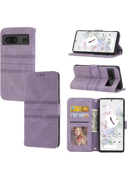 Google Piksel 8 Darbeye Koruyucu Kickstand Pu Deri Için Flip Case (Yurt Dışından)