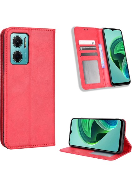 Xiaomi Redmi Için Kılıf 10 5g Manyetik Kapatma Cüzdan Pu Deri (Yurt Dışından)