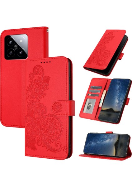 Xiaomi 14 Kickstand Koruyucu Pu Deri Manyetik Kapatma Flip Case (Yurt Dışından)