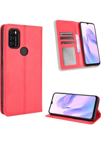 Blackview A70 Manyetik Kapatma Pu Deri Cüzdan Için Kılıf (Yurt Dışından)
