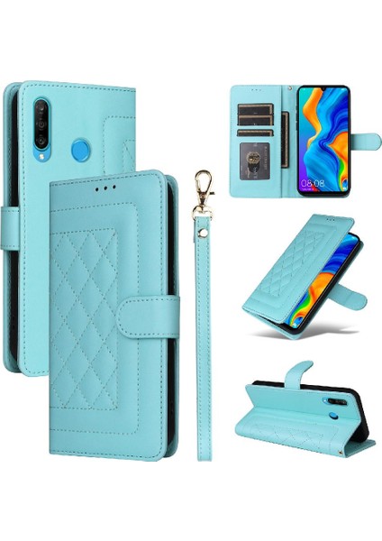 Huawei P30 Lite Için Flip Case Cüzdan Kapak Çevirin Deri Kılıf Darbeye (Yurt Dışından)