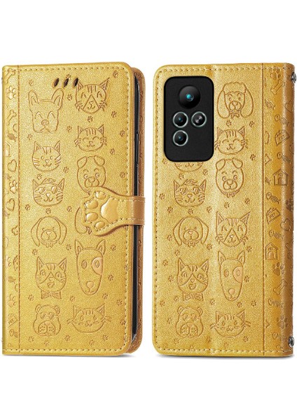 Infinix Not 11 Karikatür Hayvanlar Için Kılıf Deri Kılıf Kapak Kapak Kısa (Yurt Dışından)